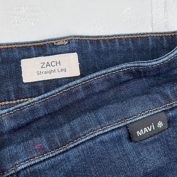 Mavi Jeans Mens 41W x 31L Blue Zach Straight Leg Denim Cotton Stretch Lyocell - Picture 6 of 14